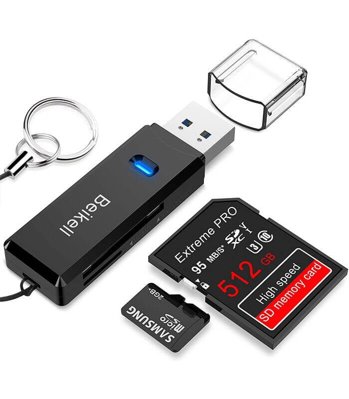Lecteur de carte USB 3.0, lecteur de carte Sd / Micro Sd haute