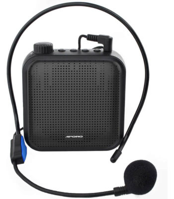 Amplificateur de Voix Systeme de Sonorisation Rechargeable 12W 1200mAh avec Microphone Filaire vendu au benin
