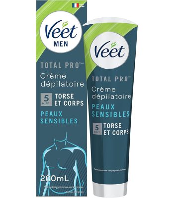 Veet Men Crème Dépilatoire Homme Peaux Sensibles 200 ml vendu au benin