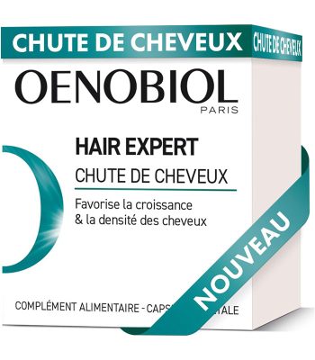 OENOBIOL HAIR EXPERT Chute de Cheveux Nouvelle formule concentrée Chute de cheveux Favorise la croissance Préserve la densité des cheveux Complément alimentaire VENDU AU BENIN