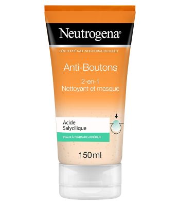 Neutrogena Anti Boutons 2 en 1 Nettoyant et Masque Visage à l'Acide Salicylique VENDU AU BENIN